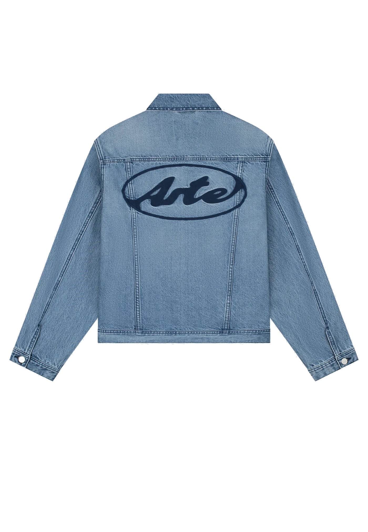 Jeans Man Circle Logo Jeans Jacke Denim Bleached