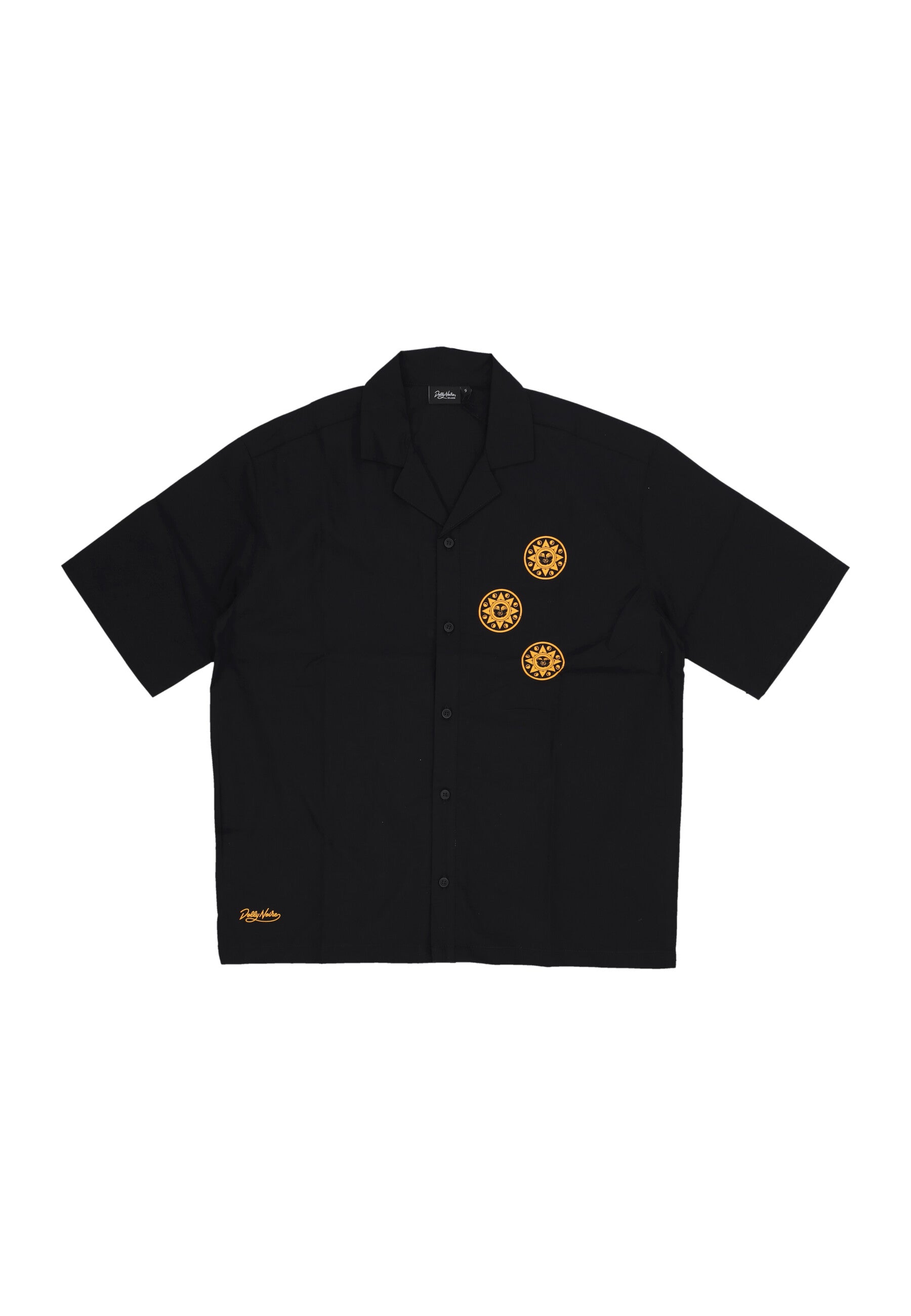 Mannen korte sleeve shirt - Outline Shirt zwart