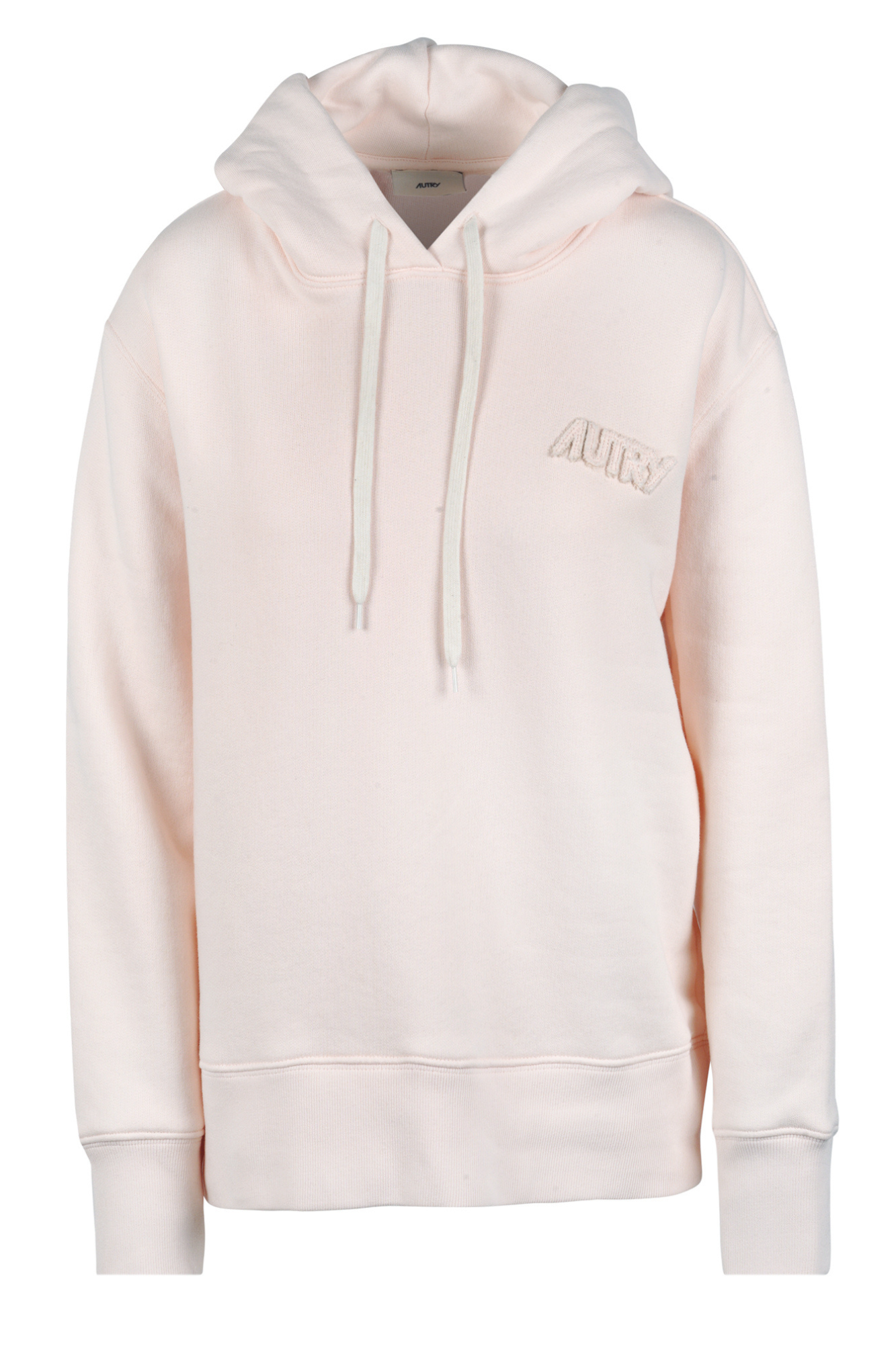 Autry Hooded Sweatshirt With Logo Embroidery And Elasticized Edges In Pink
