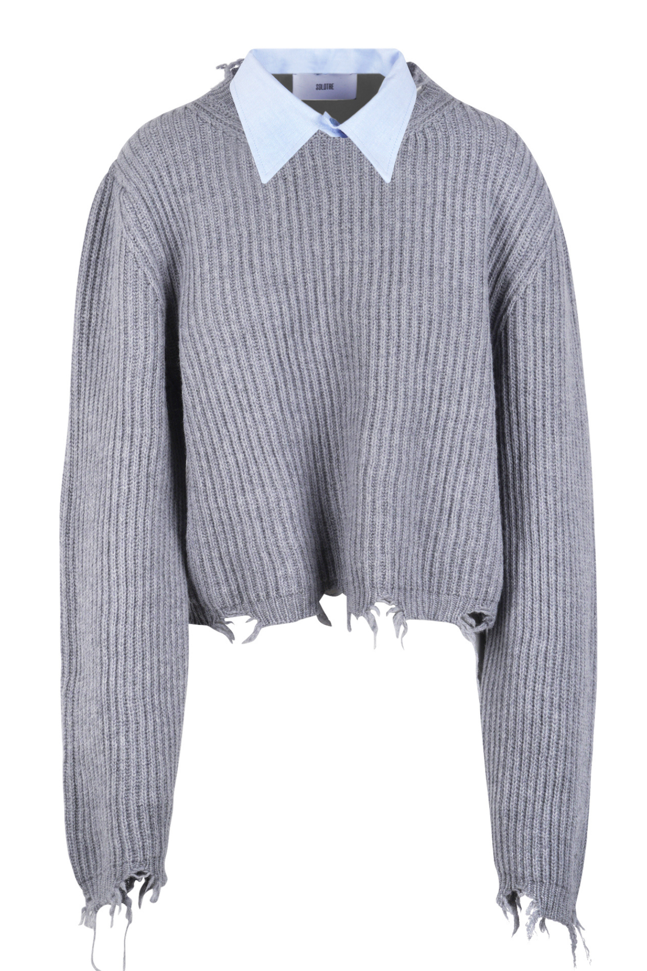 Solotre - Shirt - 460769 - Grey In Gray