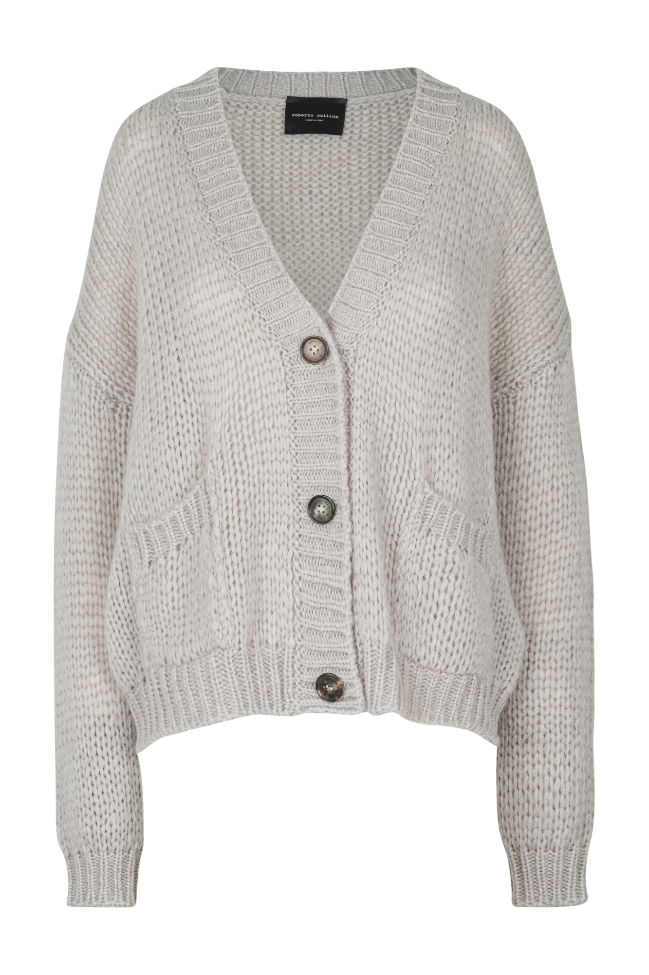 Roberto Collina - Cardigan - 460184 - Mastic In Gray