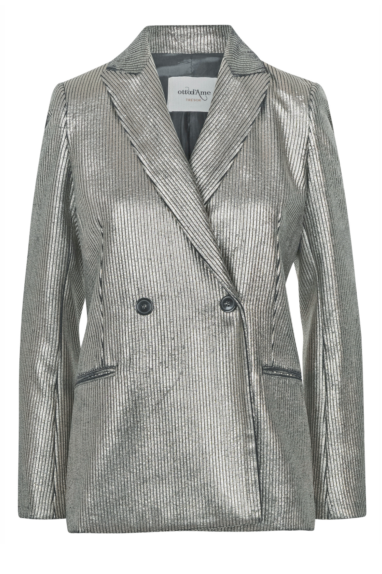 Ottod'ame - Jacket - 461124 - Black/platinum In Silver