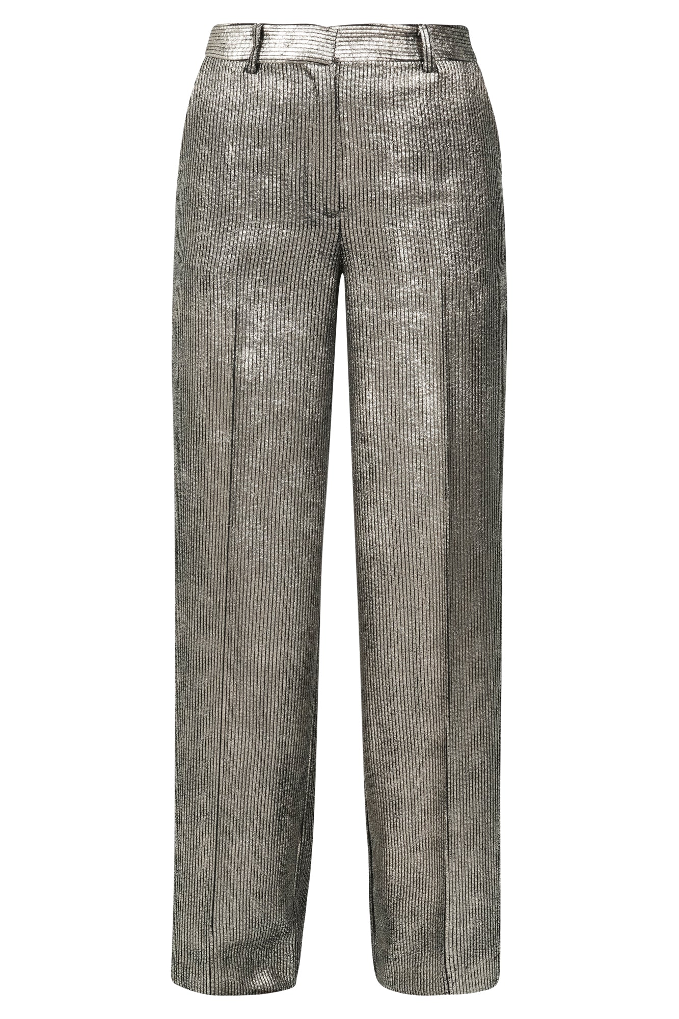 Ottod'ame - Pants - 461125 - Black/platinum In Silver