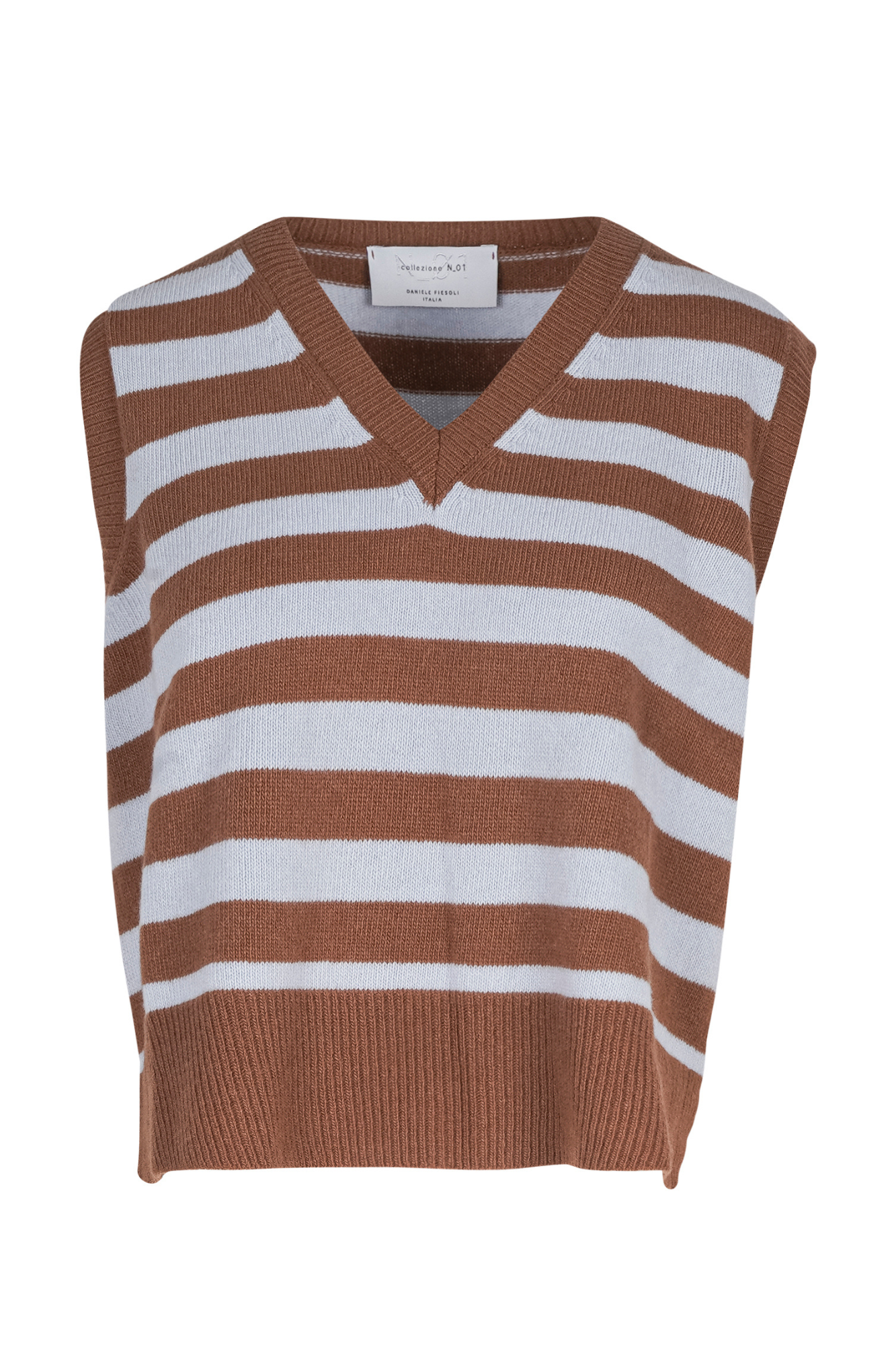 Daniele Fiesoli Collezione_01 - vest - 460468 - Tobacco Azzurro