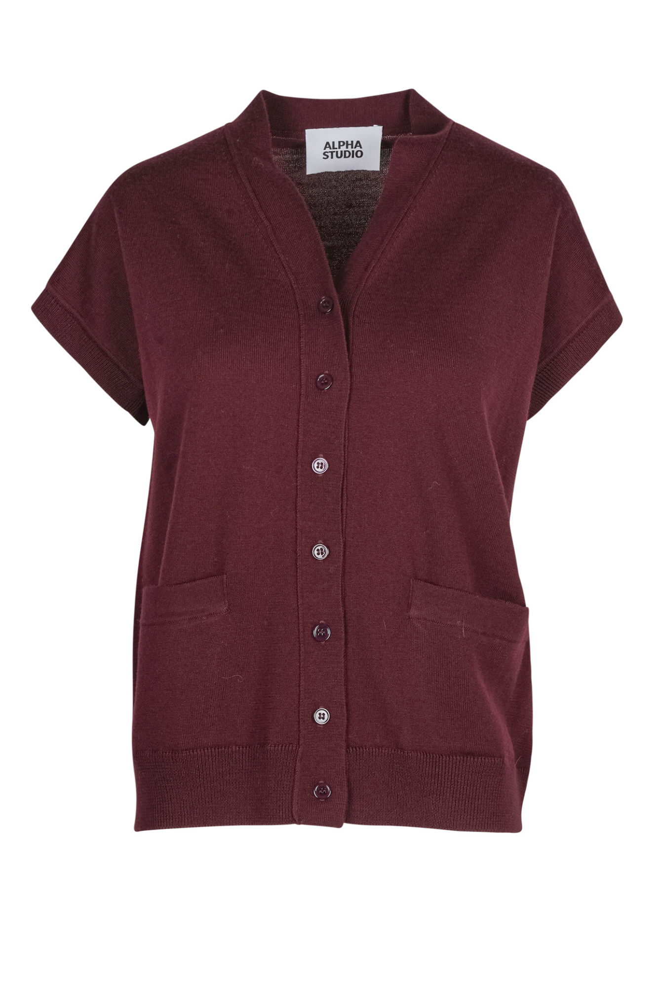 Alpha Studio - Vest - 461199 - Bordeaux