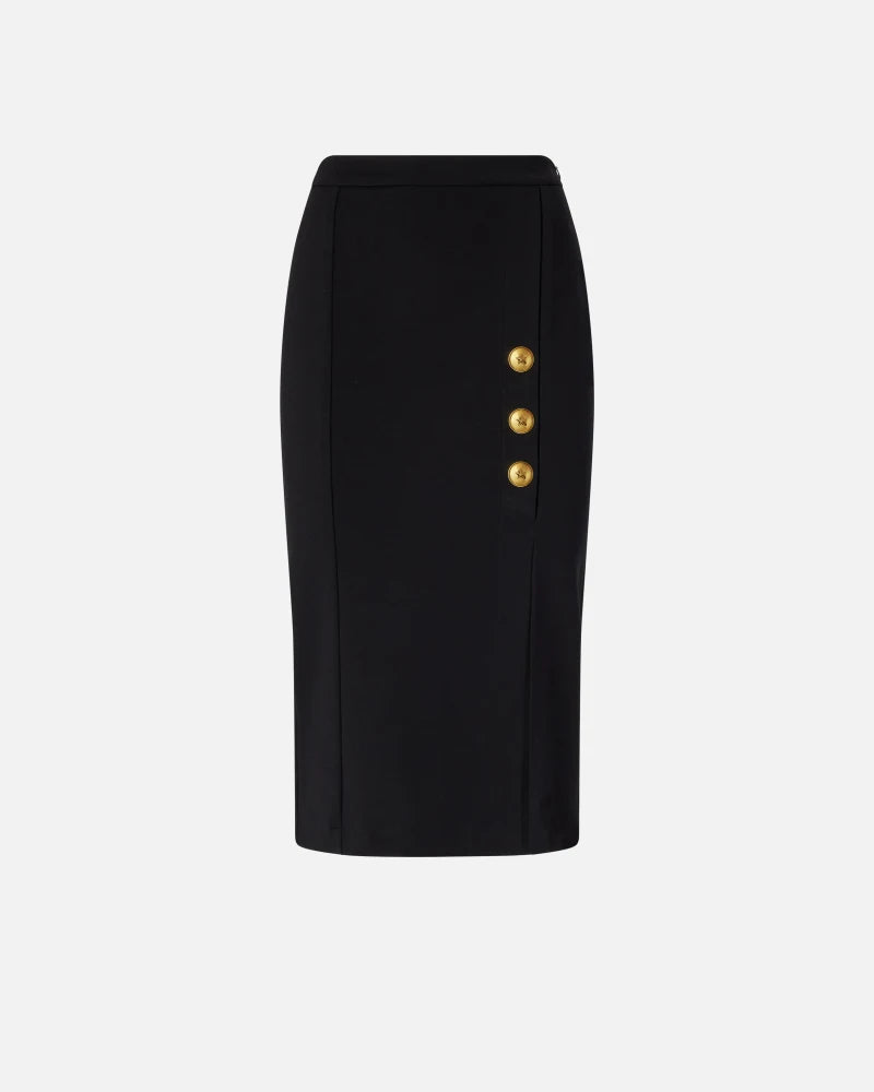 Pinko Garden Skirt Fabric Point Fw25 In Black