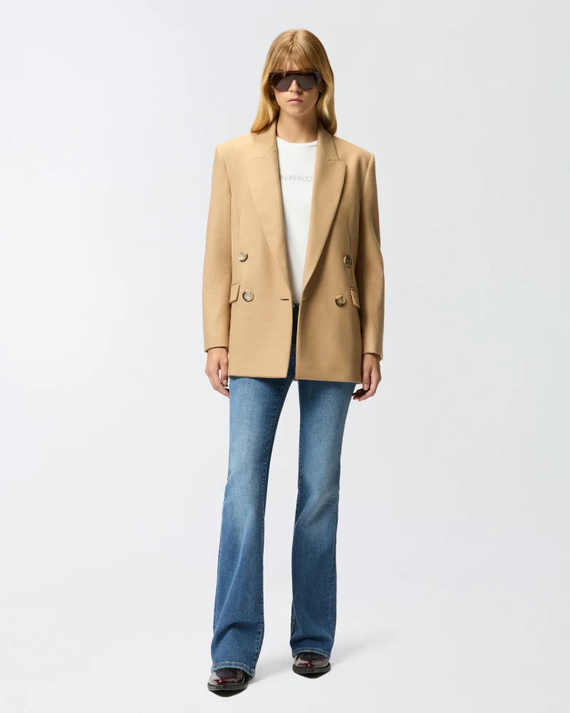 Pinko amora jersey flannel jacket fw25