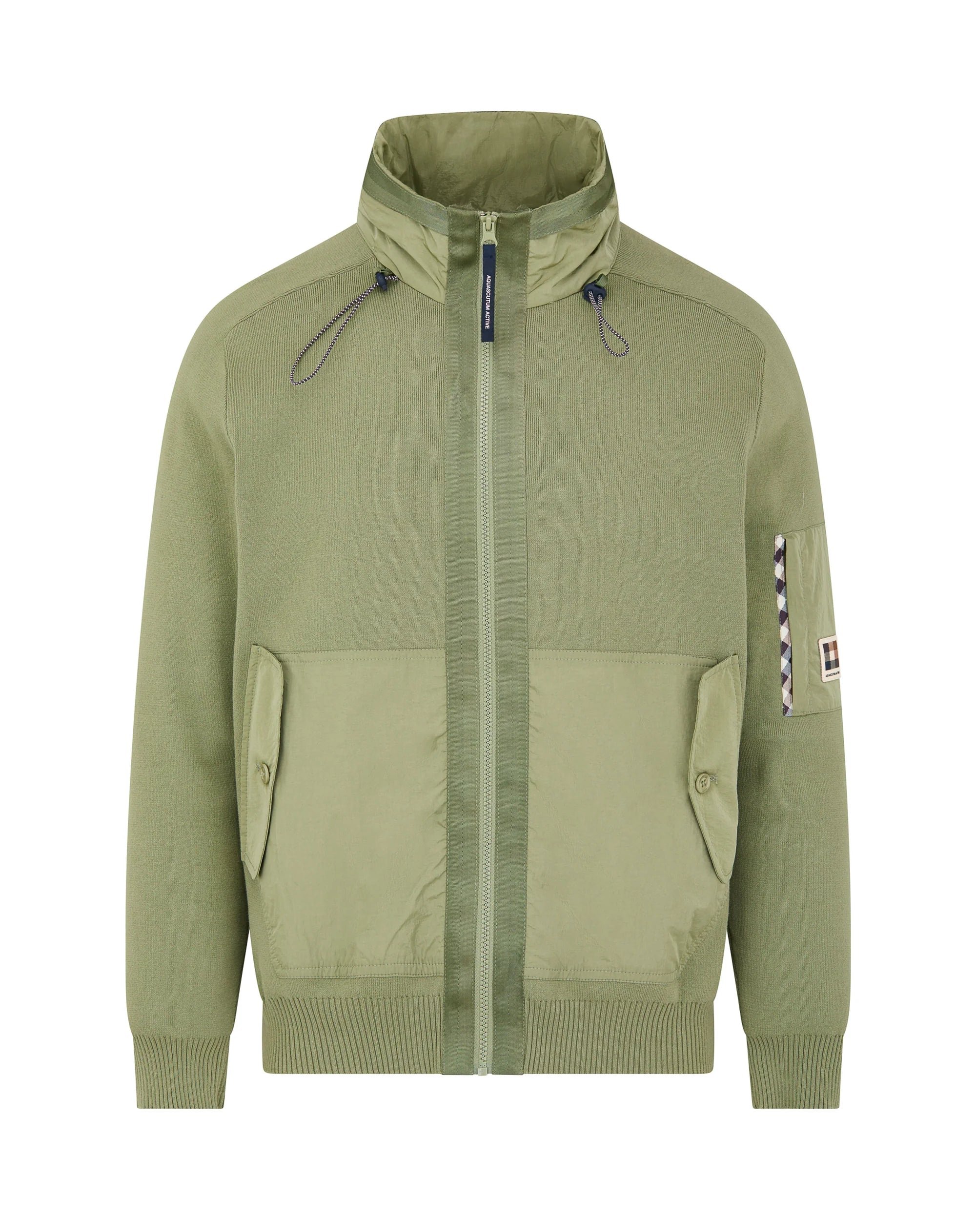 Aquascutum Brei katoenen fz trui AA_A006_WO001