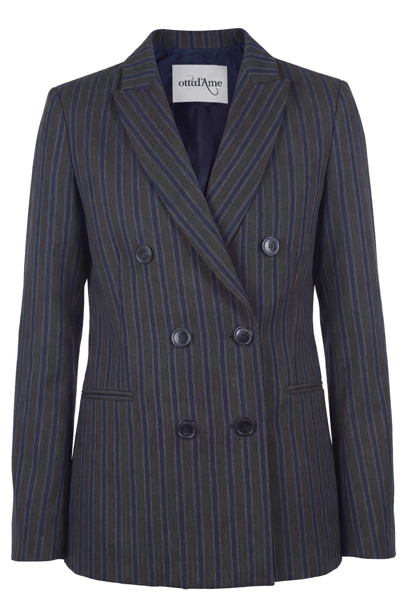 Ottod'ame - Jacket - 480330 - Blue/ Brown In Blu/marrone