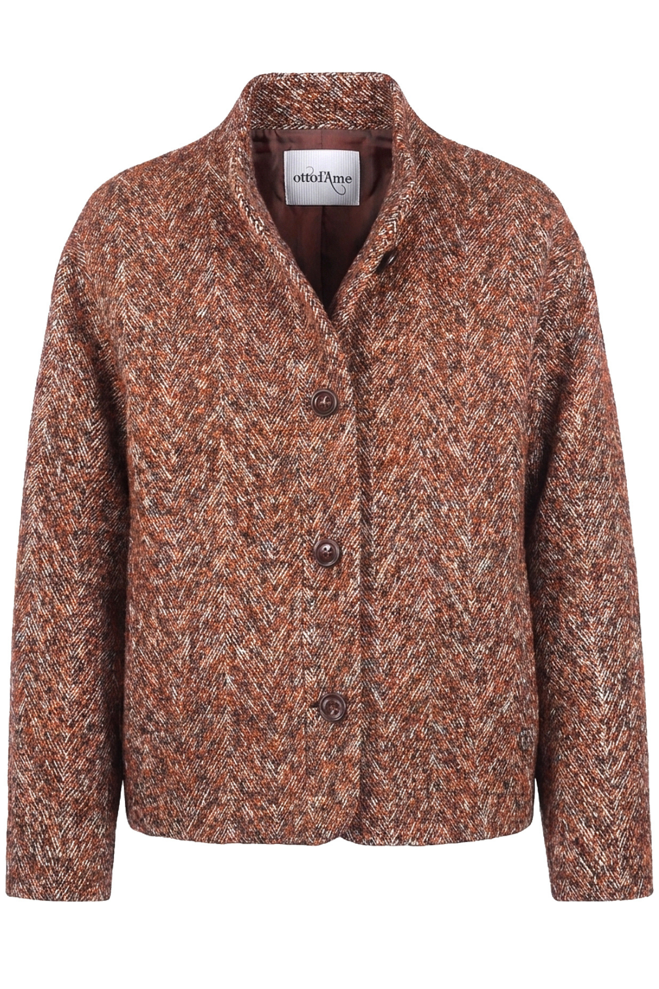 Ottod'ame - Coat - 480351 - Fantasy Ruggine In Fantasia Ruggine
