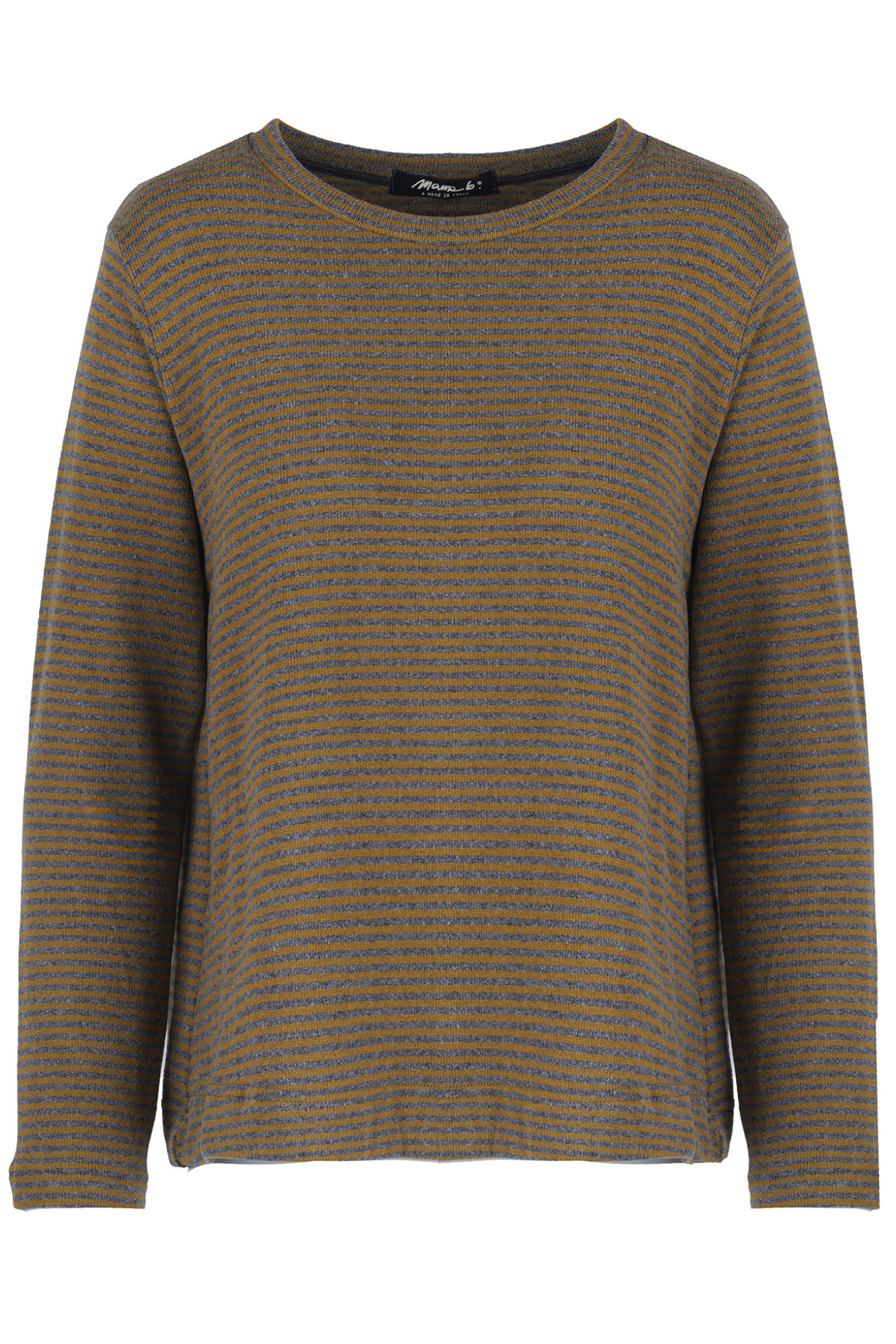 Mama B - Shirt - 480012 - Grey/senape In Grigio/senape