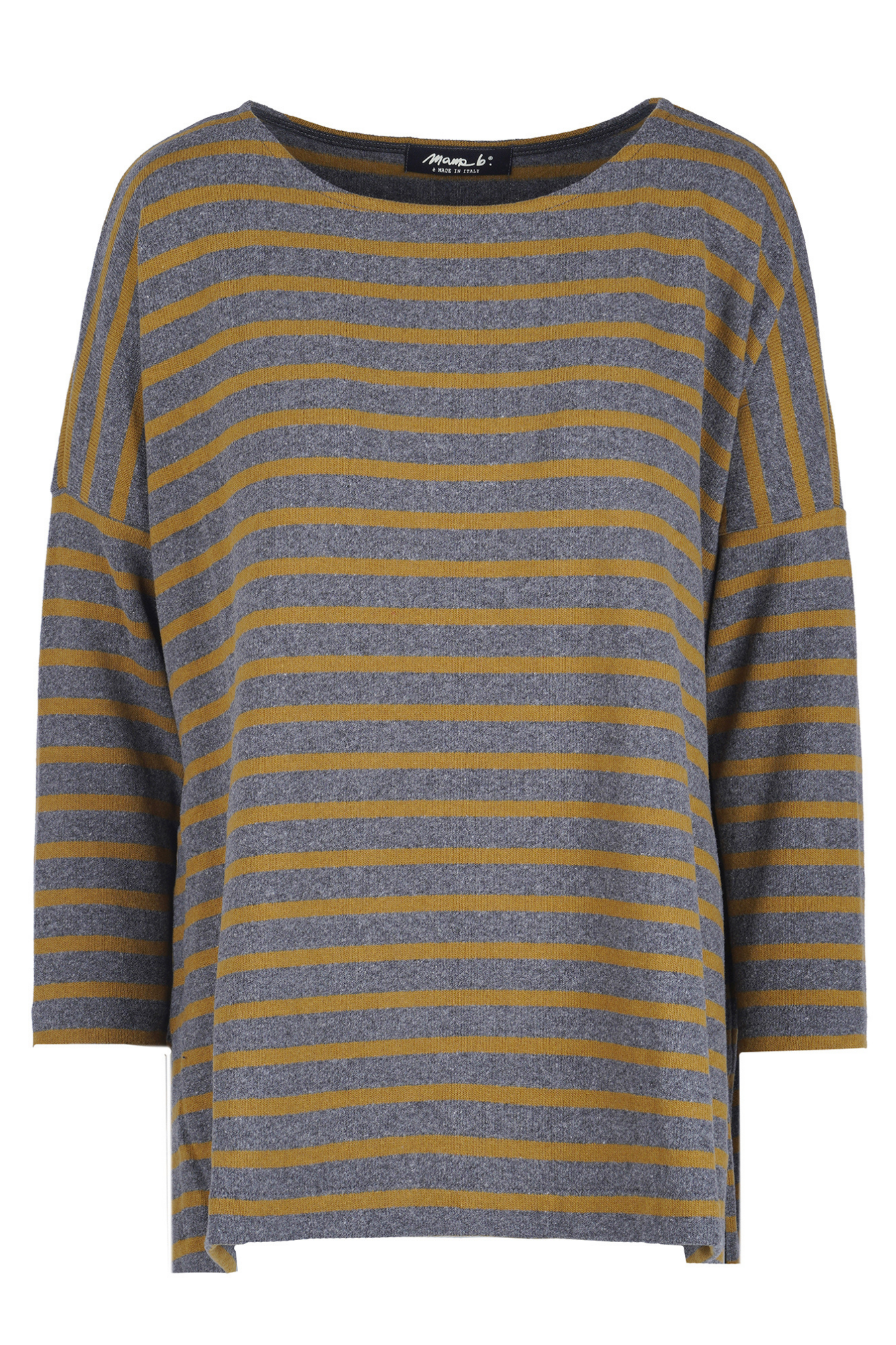 Mama B - Shirt - 480016 - Grey/senape In Grigio/senape