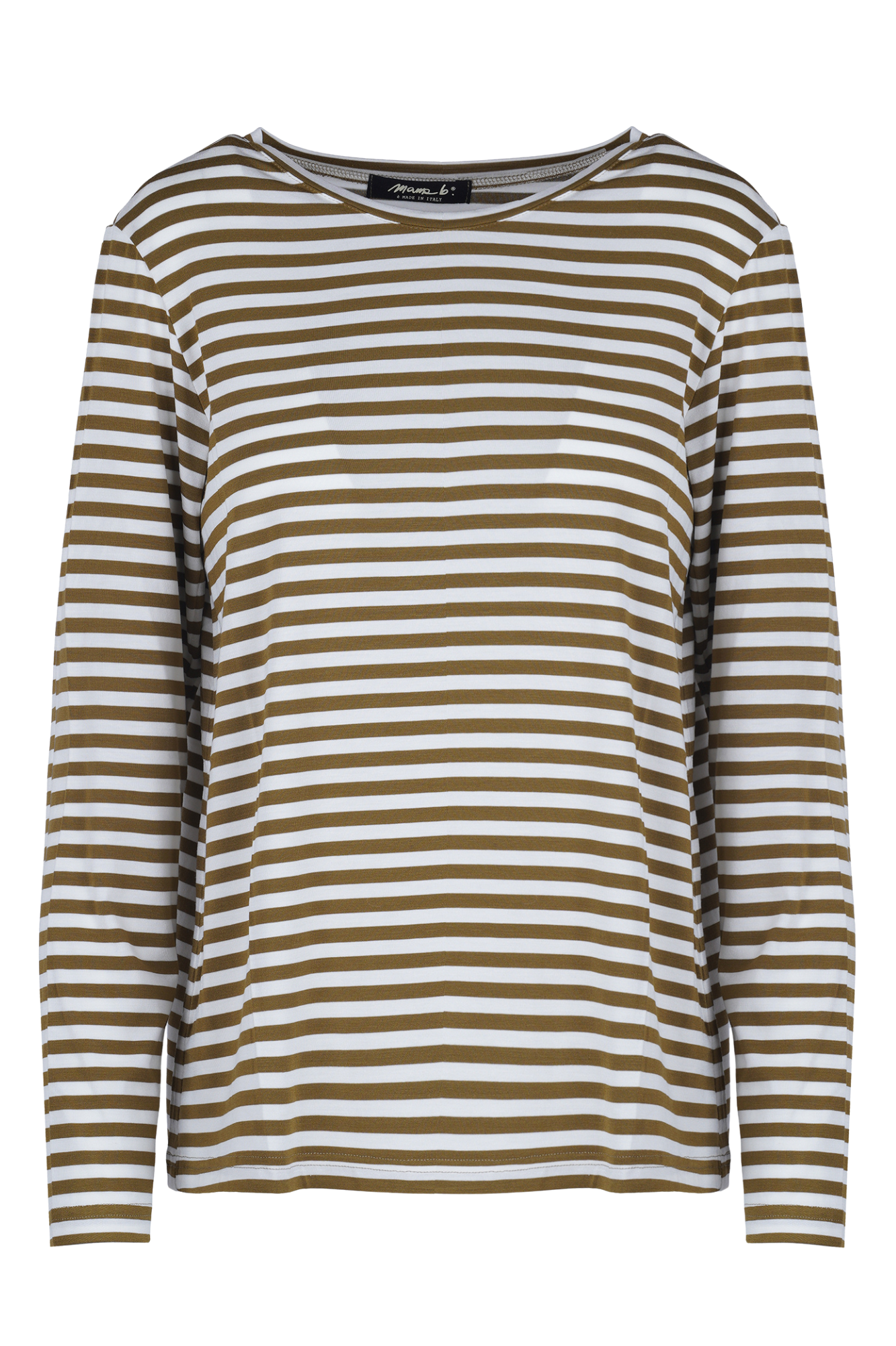 Mama B - T-shirt - 480020 - White/senape In Bianco/senape
