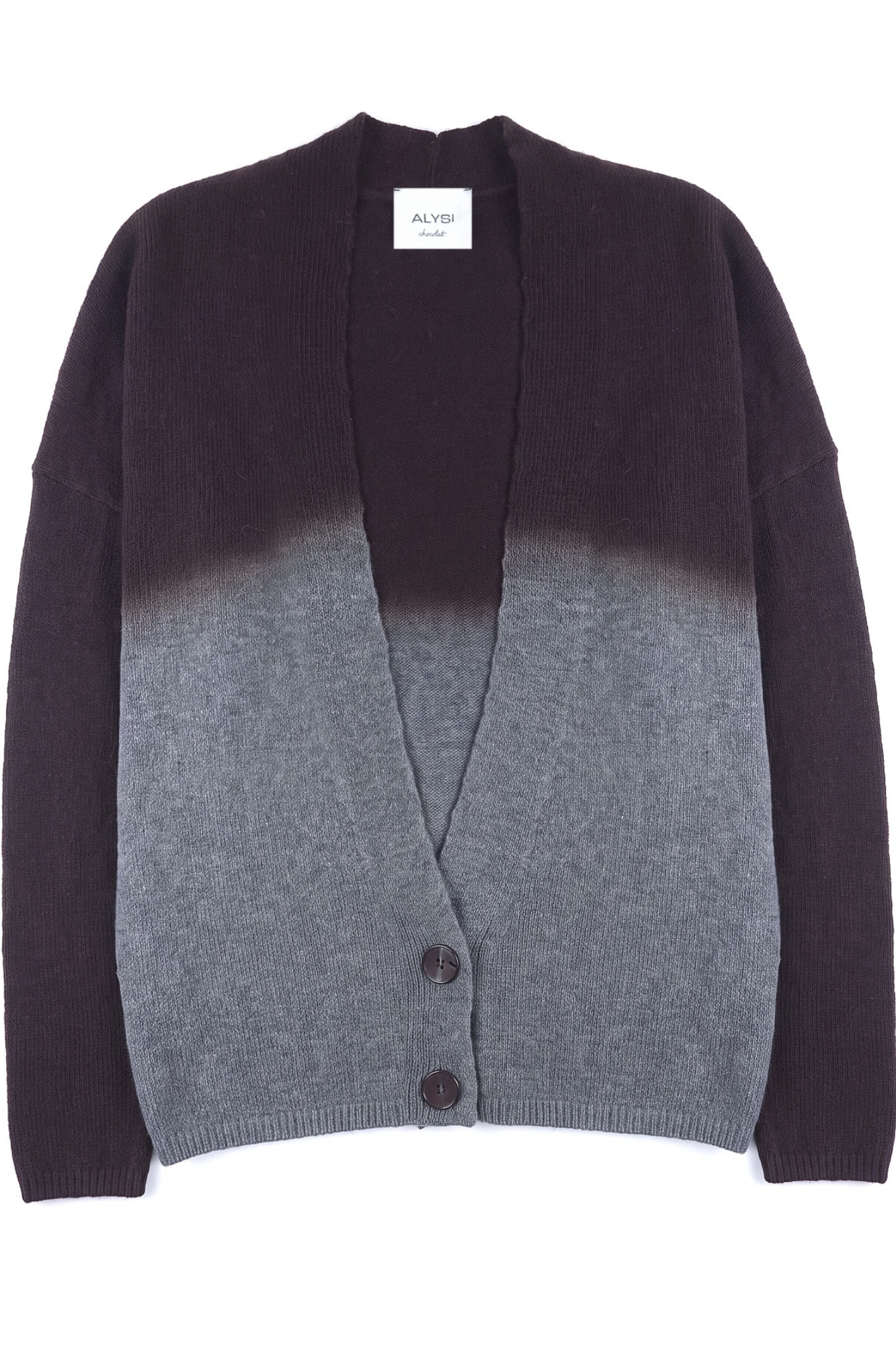 Alysi - Cardigan - 480615 - Grey/ Brown