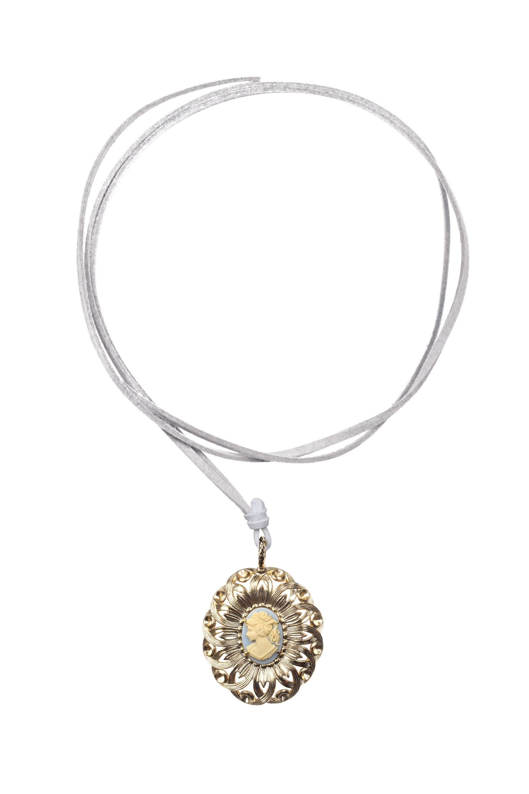 Aleva' Bijoux - ketting - 481078 - goud / blauw
