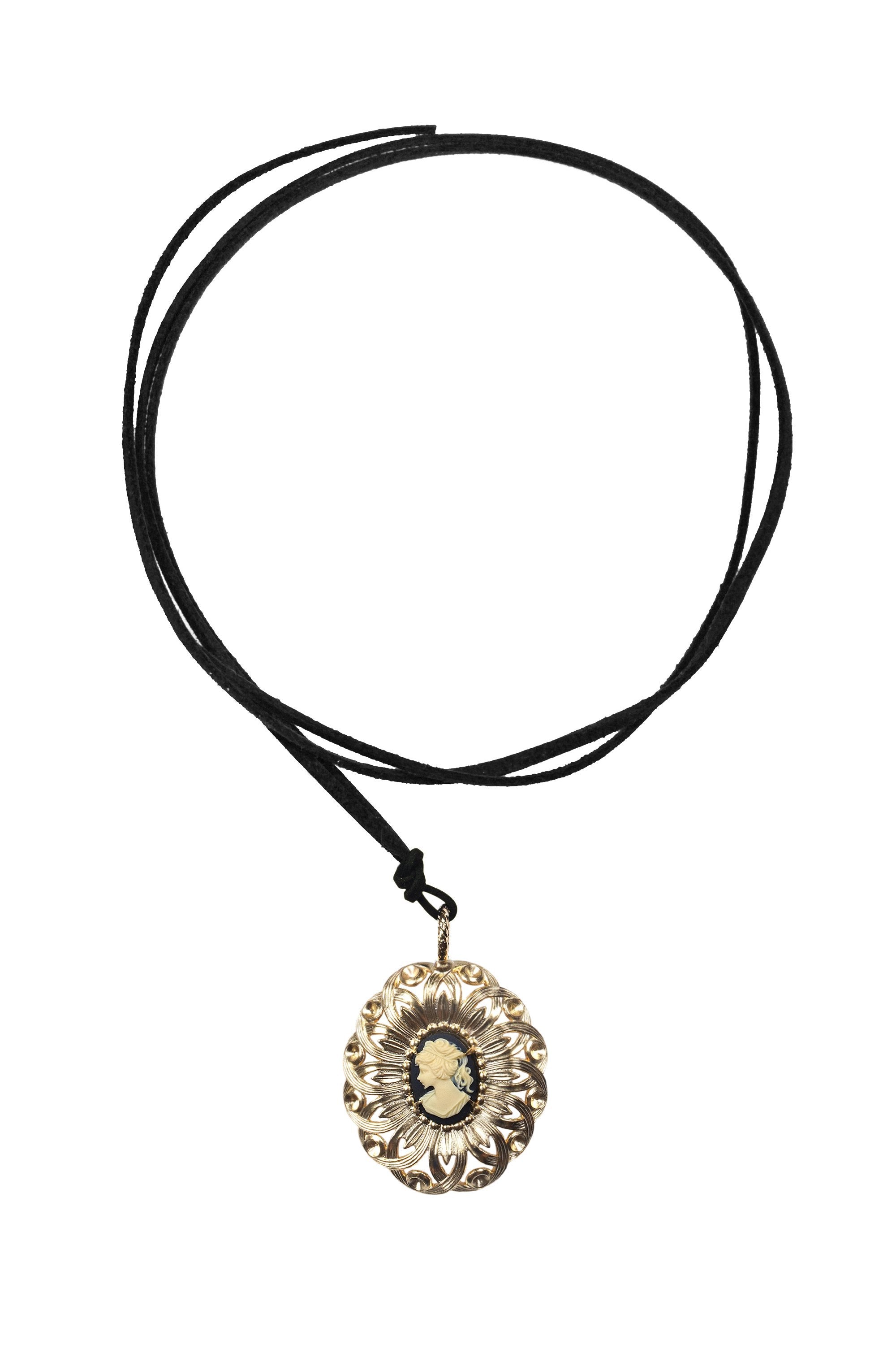 Aleva' Bijoux - ketting - 481078 - goud / zwart