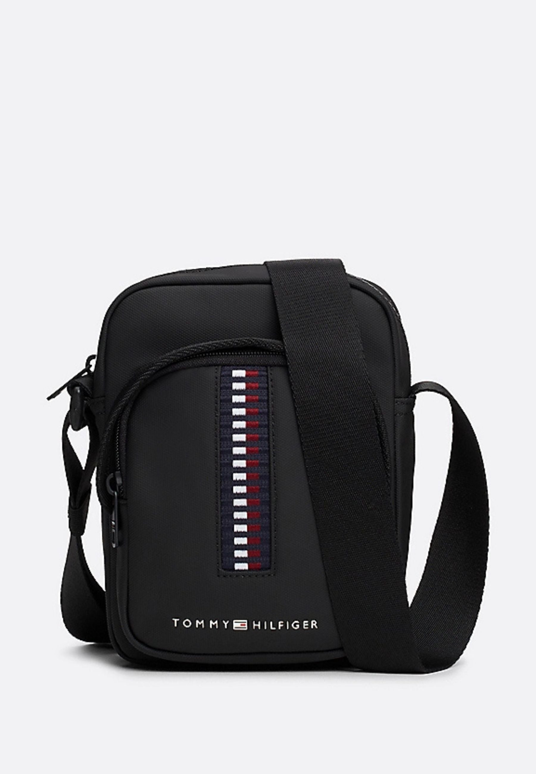 Tommy Hilfiger Th Corp Mini Reporter Bag In Nero