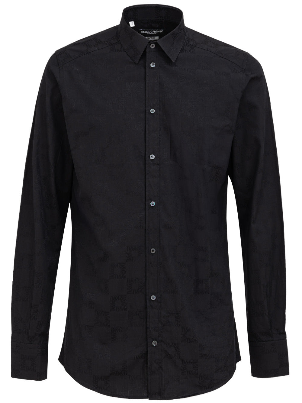Tone embroidered shirt on tone Dolce & Gabbana