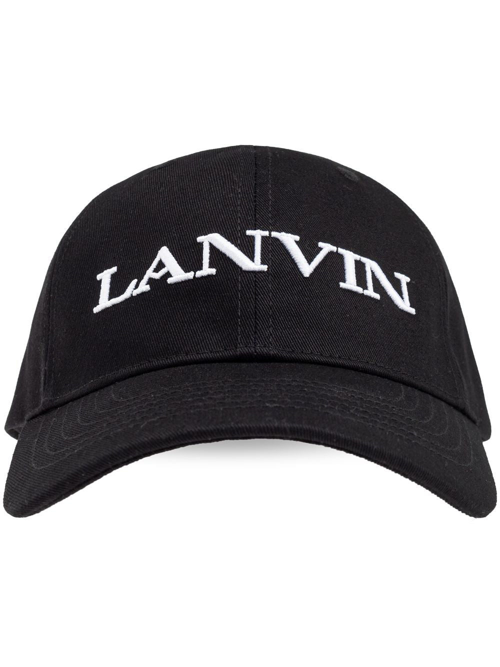 Lanvin Baseball Cap With Embroidery In Nero
