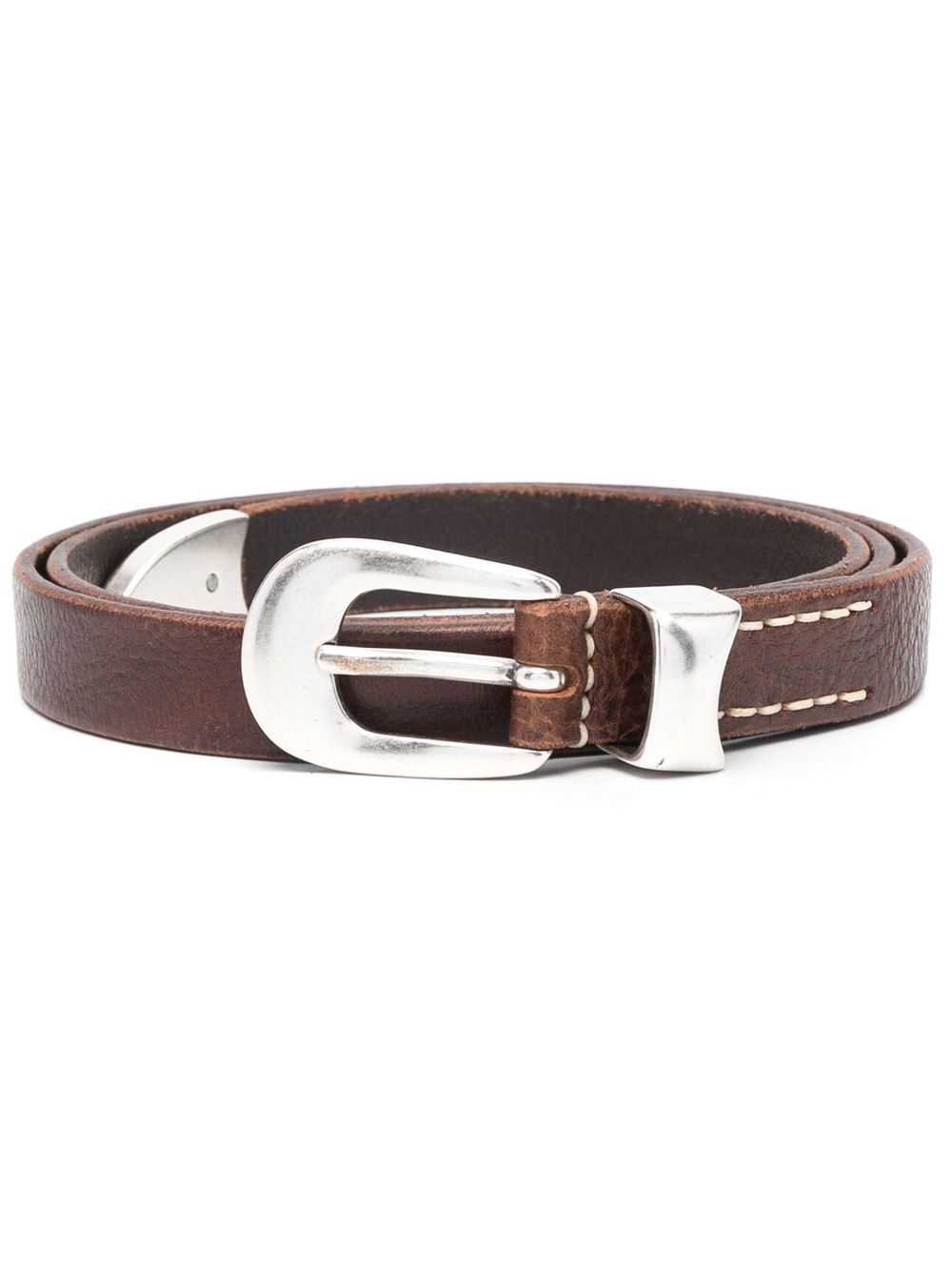 Our Legacy 2cm Full-grain Leather Belt In Brown