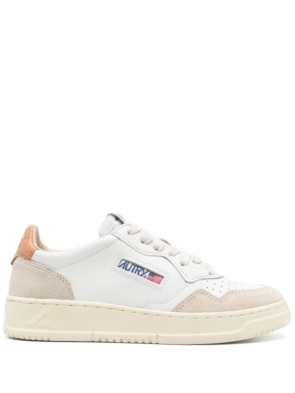Autry Medallist Leather Sneakers In White
