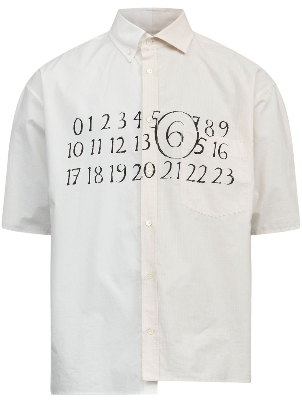 Asymmetrical shirt in poplins