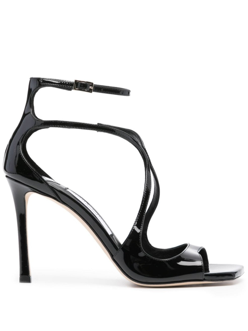 Jimmy Choo Decollete In Varnish In Nero