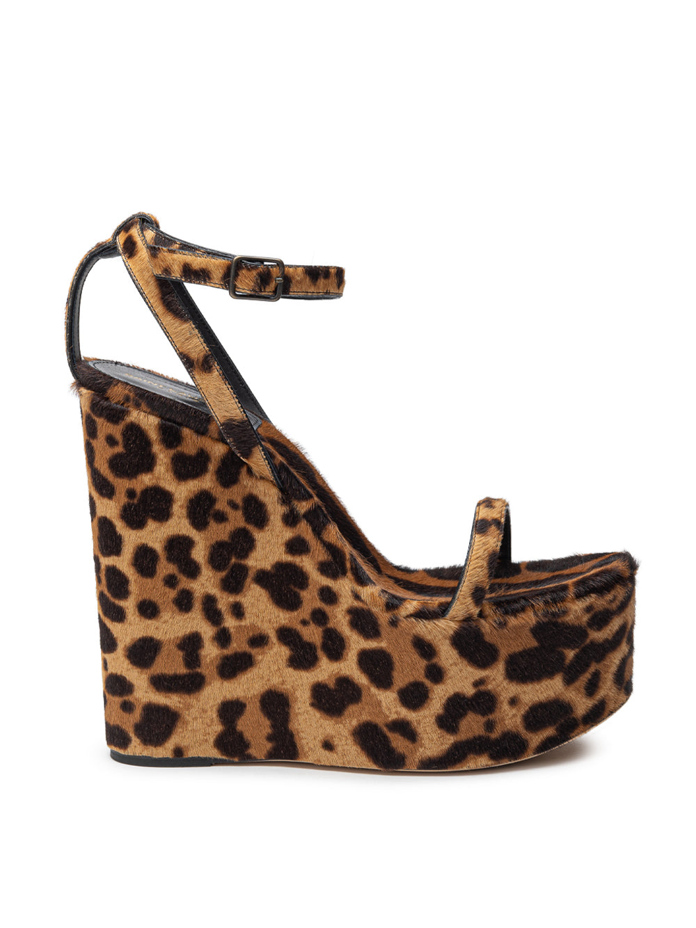 Sandal Frida leopardato with wedge Saint Laurent