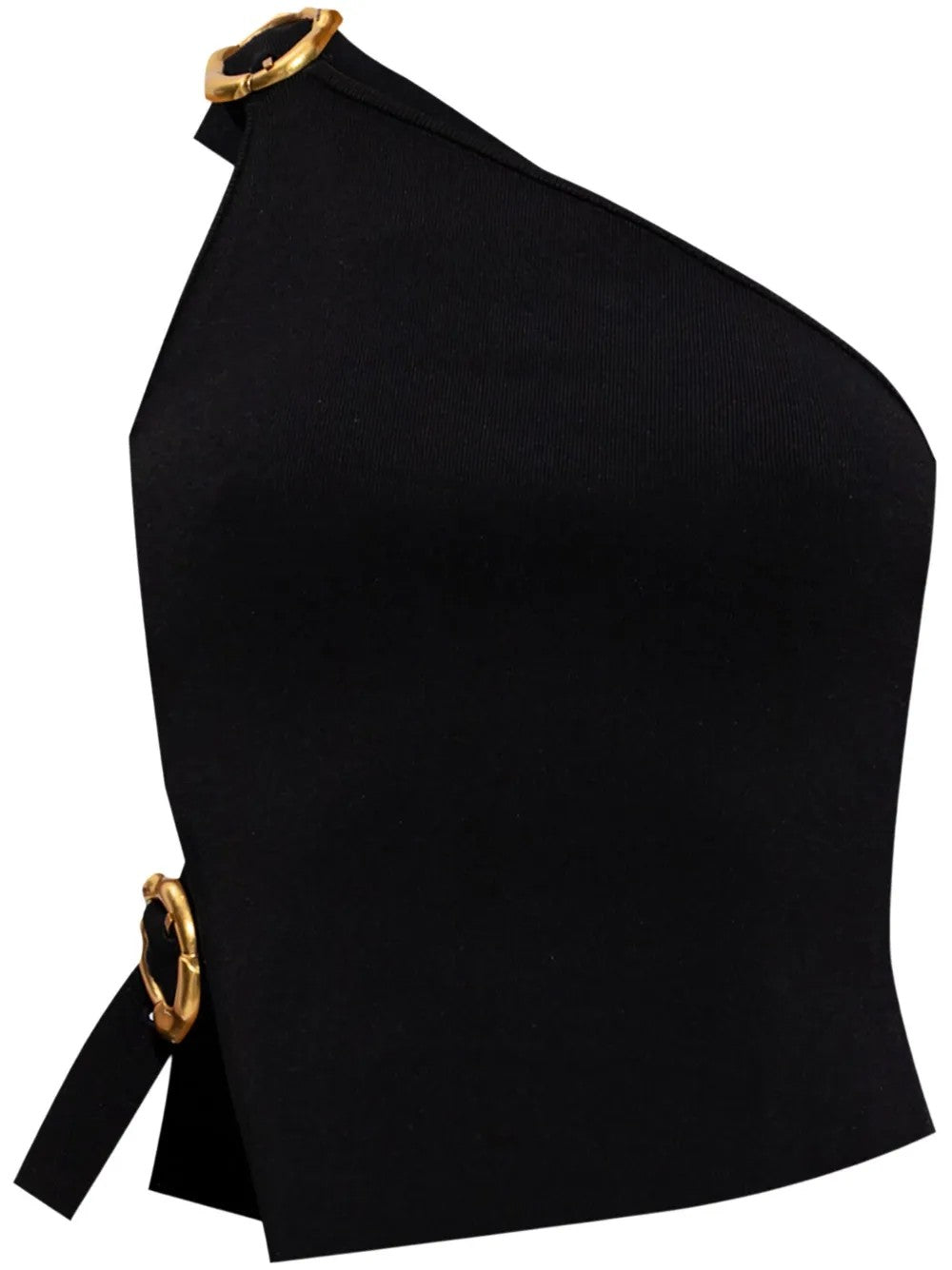 Cult Gaia Valeria One-shoulder Buckled Stretch-knit Tank