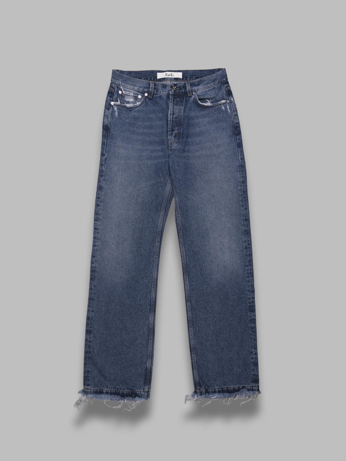 frayed cut jeans