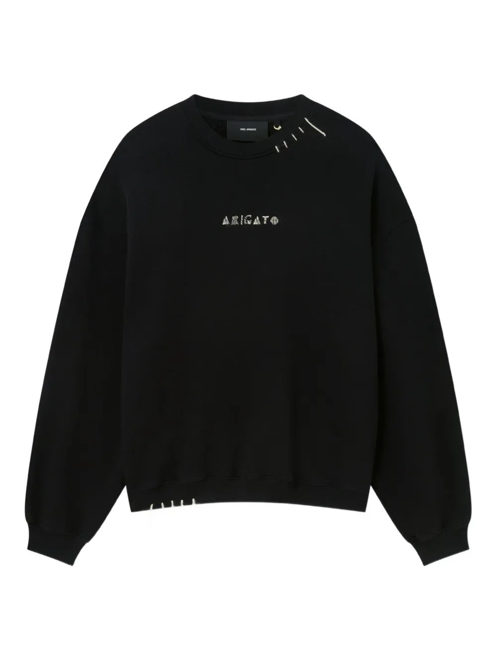 Axel Arigato Embroidered Logo Black Sweatshirt With Drop Shoulder Design In Black