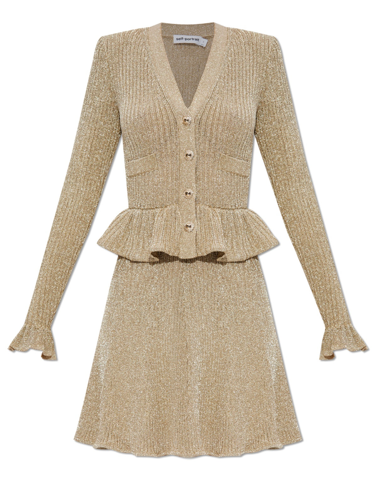 Self-portrait Mini Dress  In Brown