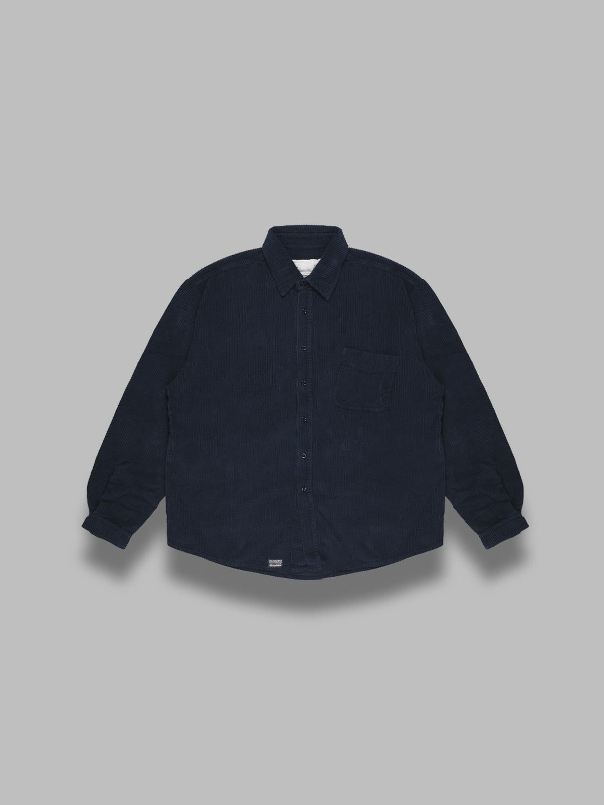 Erl Unisex Corduroy Overshirt Woven In Blue