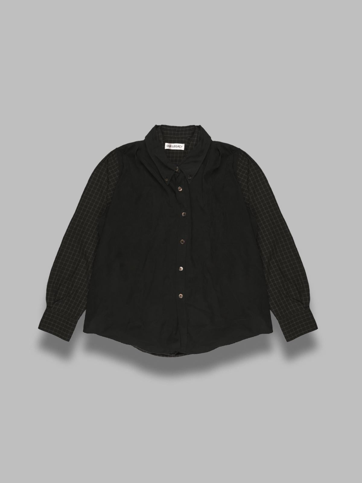 Our Legacy Double Borrowed Shirt In Black