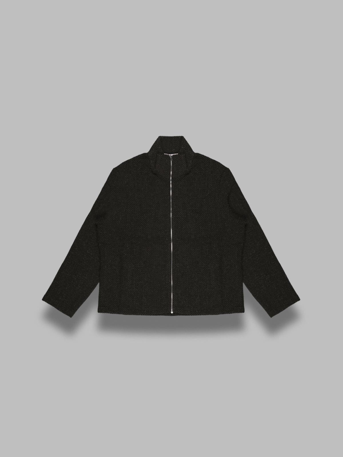 Our Legacy Shrunken Fullzip Polo In Black