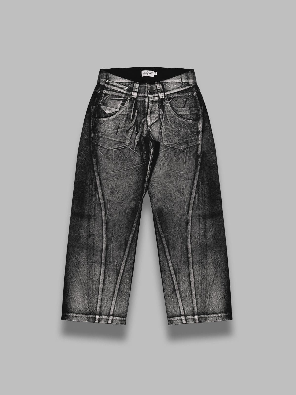 Vaquera Painted Workwear Pants In Gray