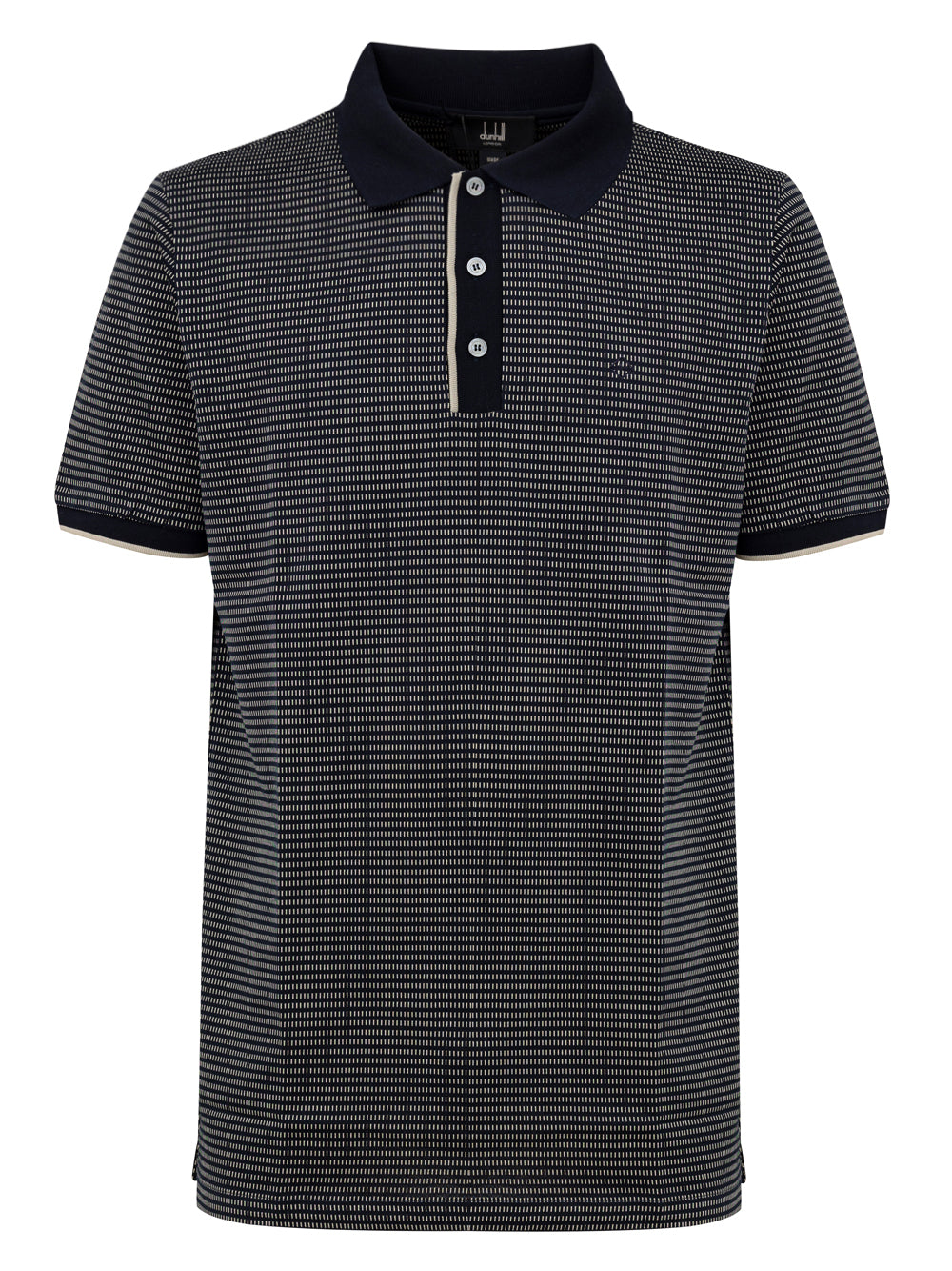 Cotton Polo with Jacquard Print Dunhill