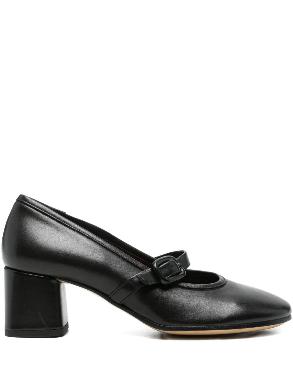 Pomme D'or Buckle Heeled Pumps In Black