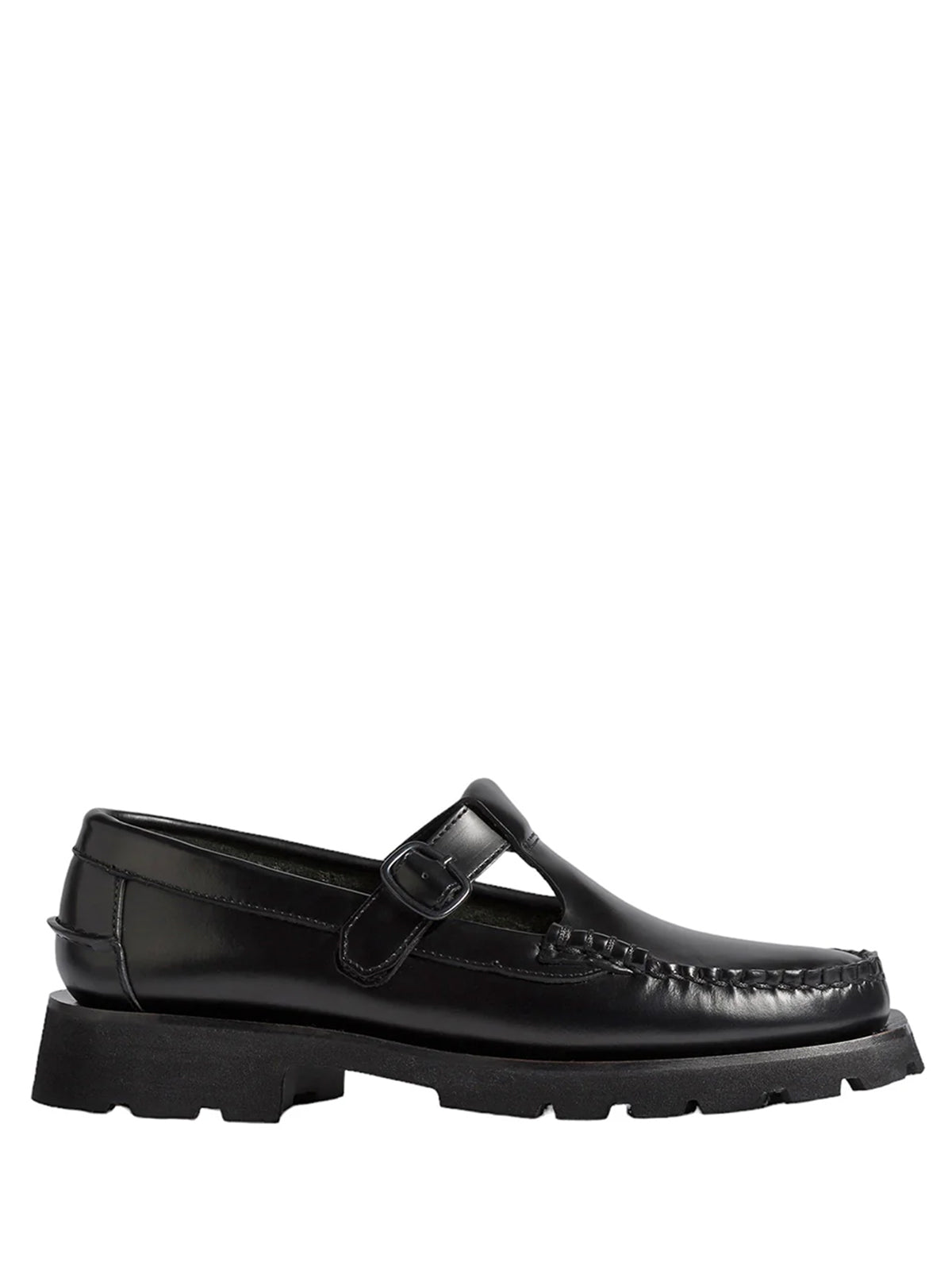 Hereu Alber T-bar Leather Loafers In Black