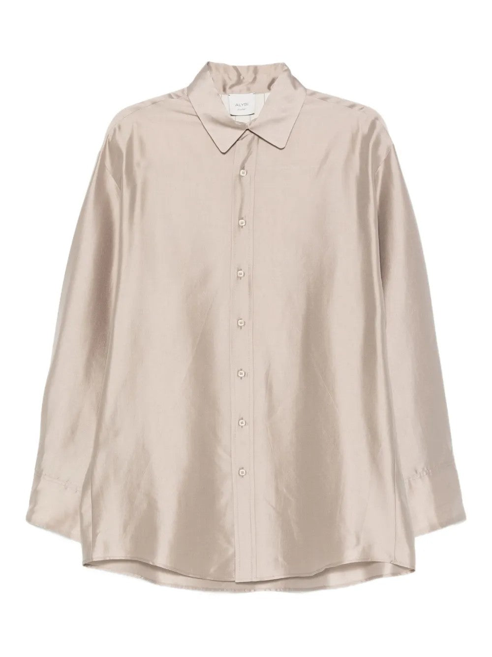 Alysi Long-sleeve Button-up Shirt In Pink
