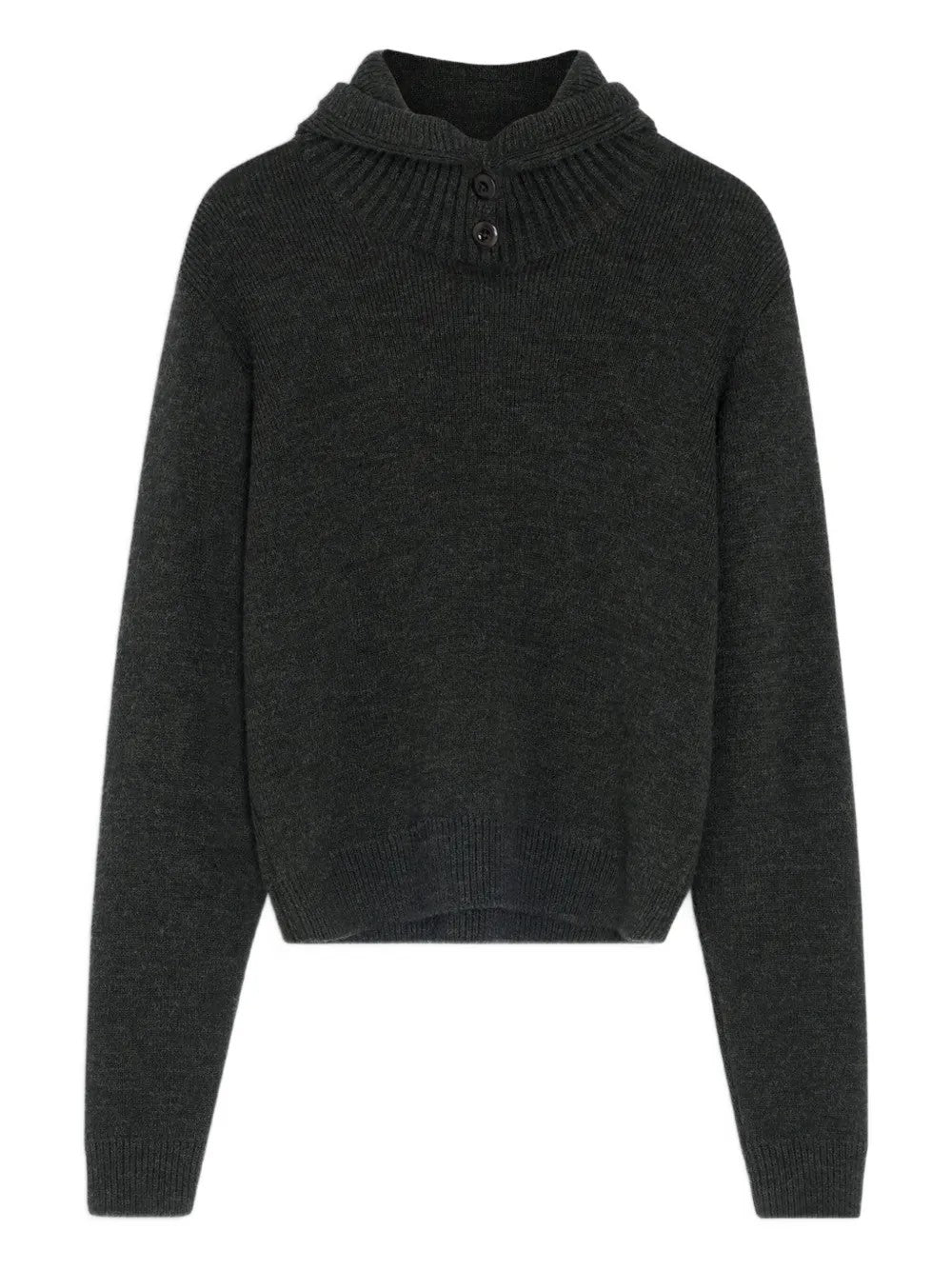 Lemaire Sweater With Hood In Alpaca Blend In Gray