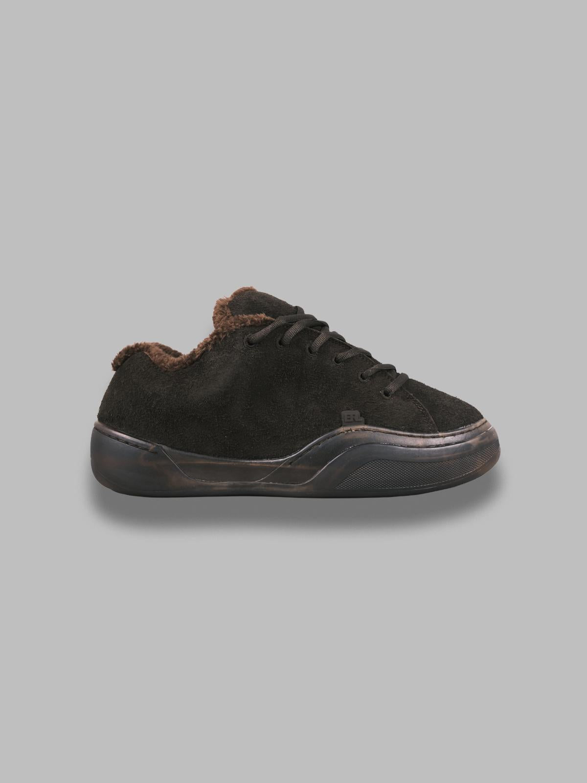 Erl Suede Vamp Sneakers In Animal Print
