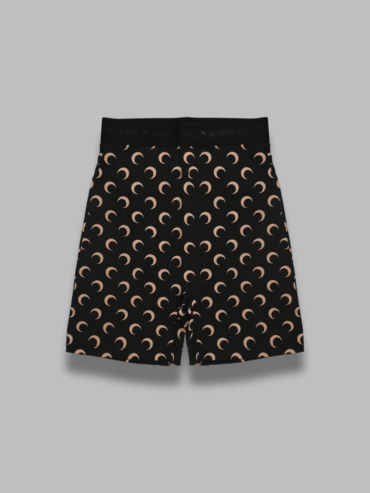 Marine Serre Moon Printed Jersey Biker Shorts In Black