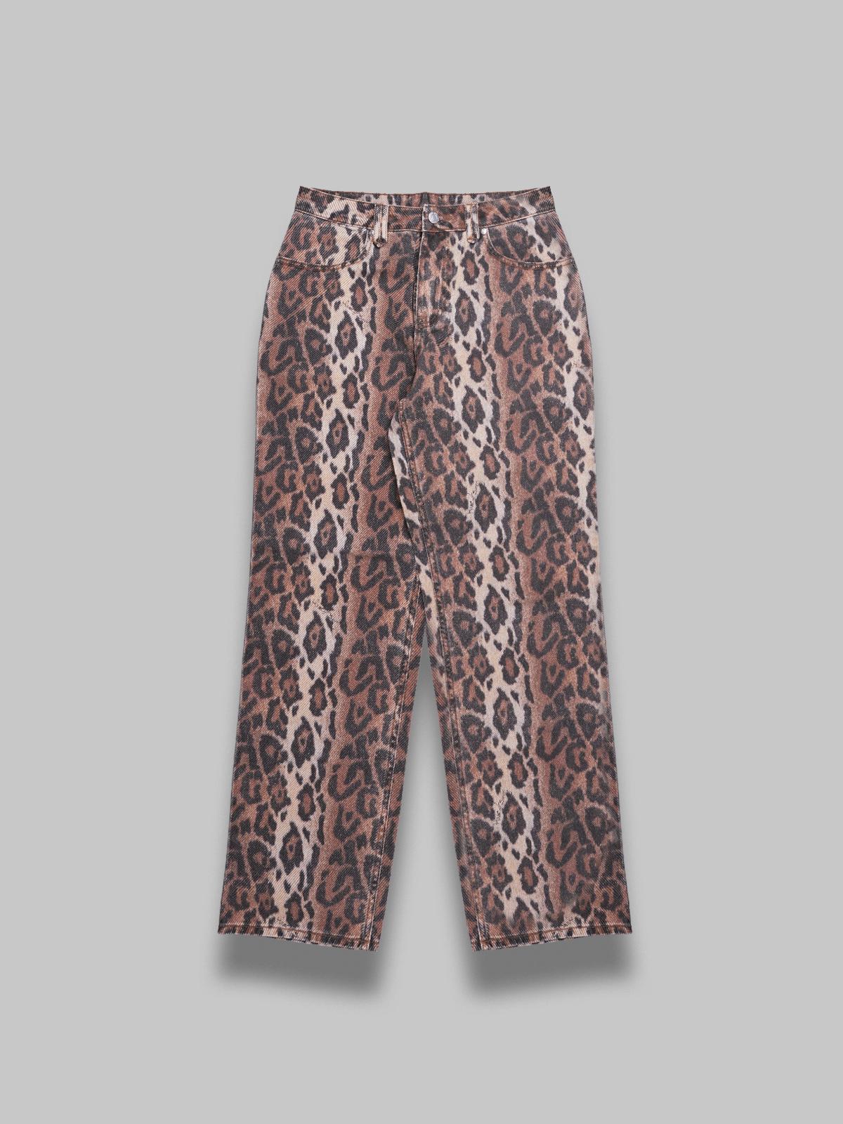 House Of Sunny Leopard Jessie Denim In Brown
