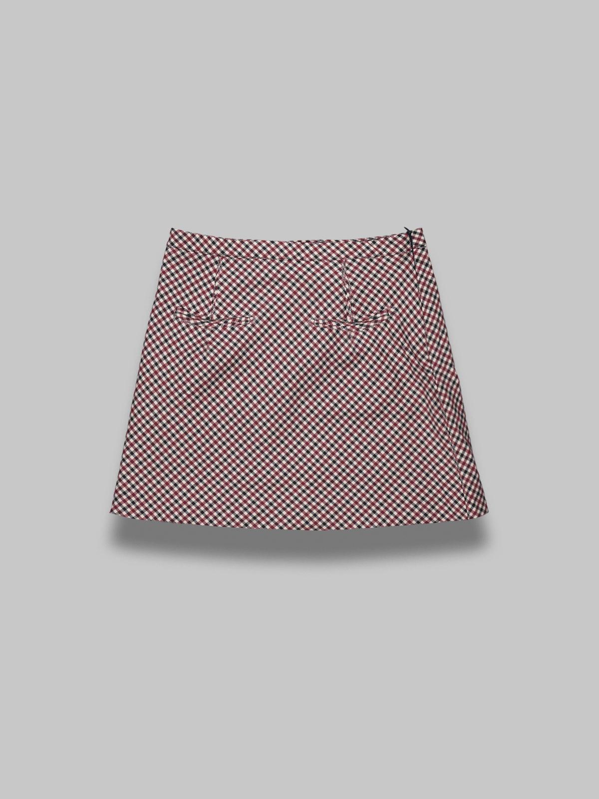 the marie heritage check mini skirt