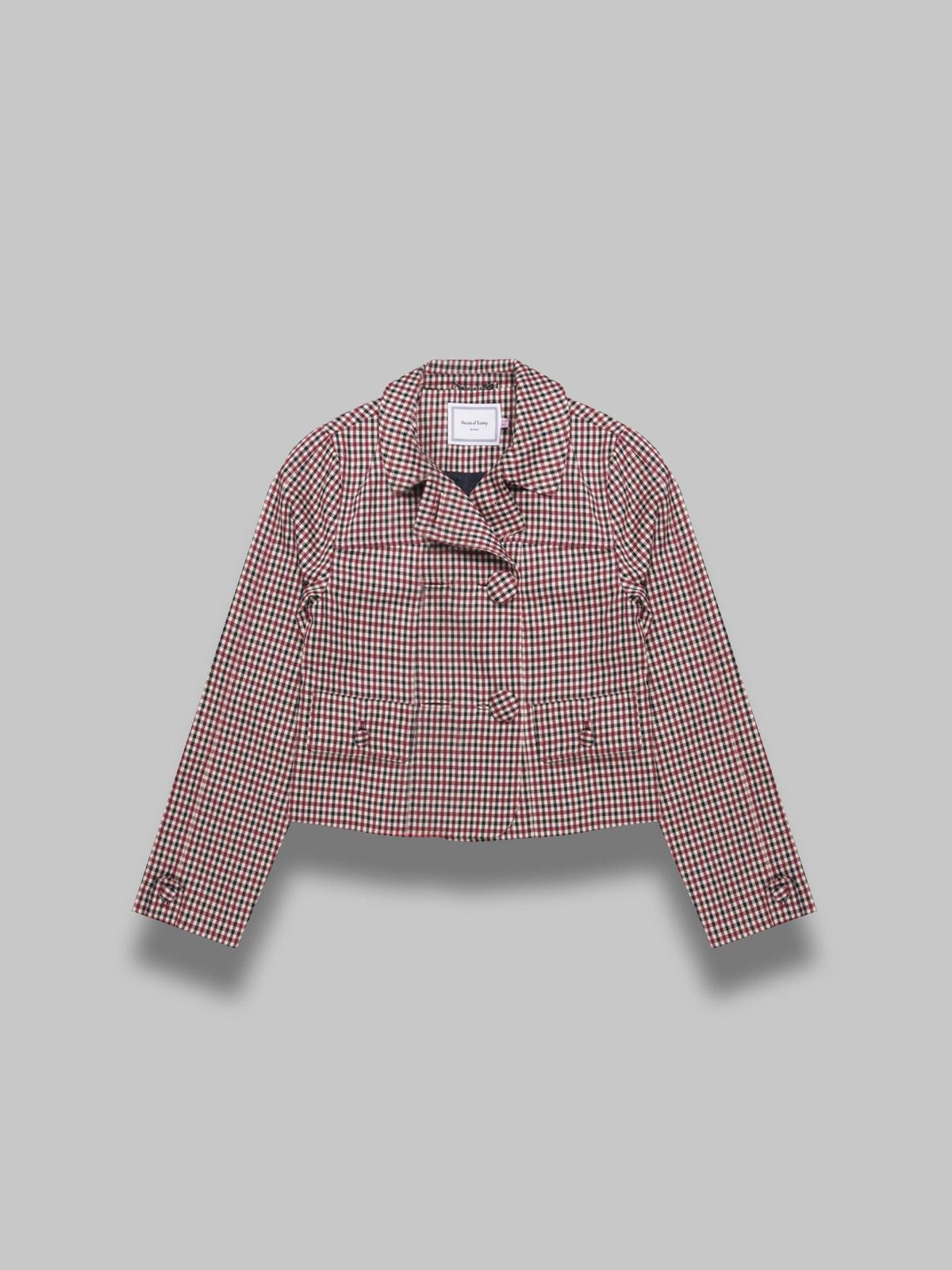House Of Sunny The Marie Mini Check Jacket In Multi