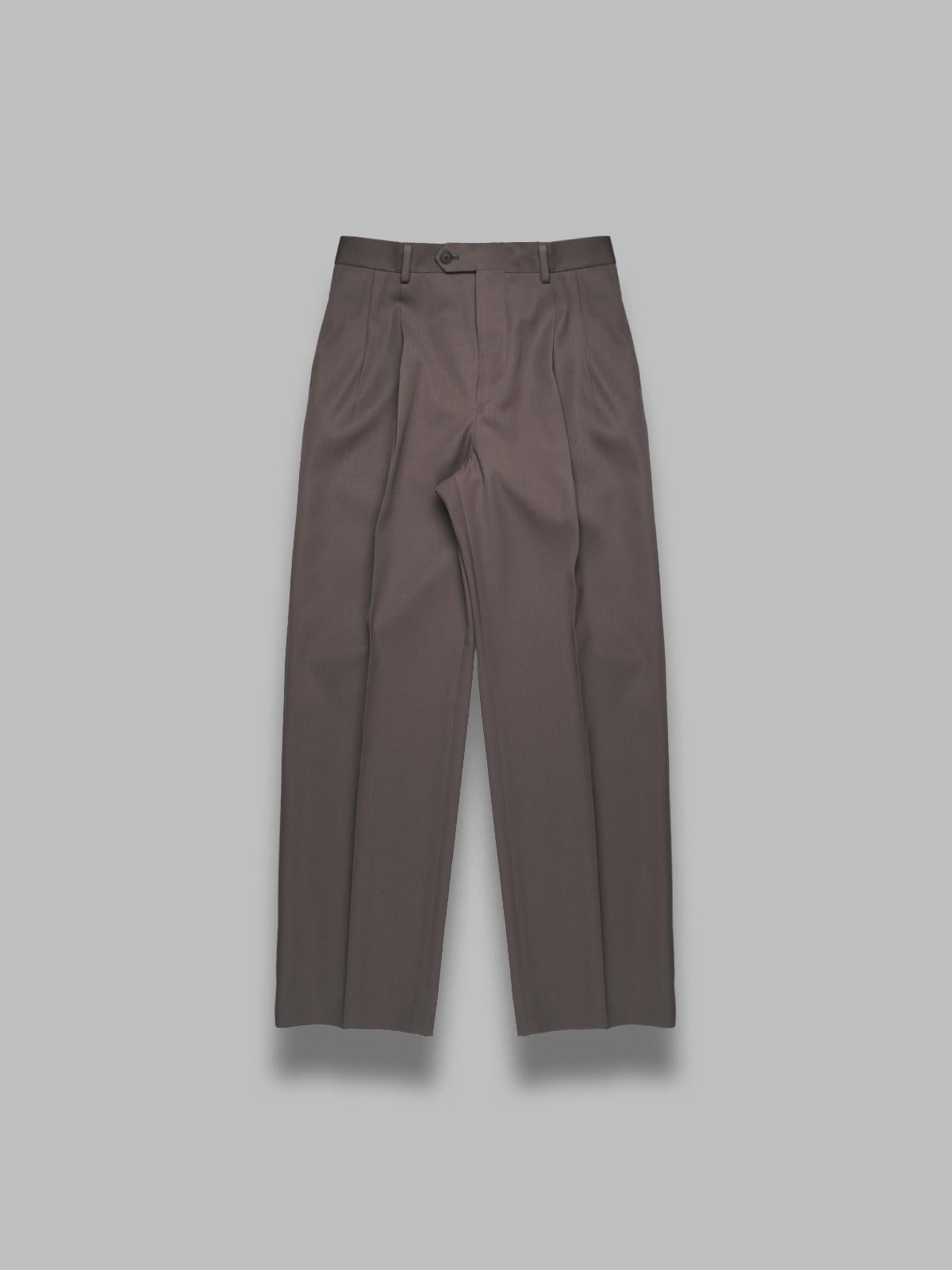 light wool max gabardine two-tuck slacks