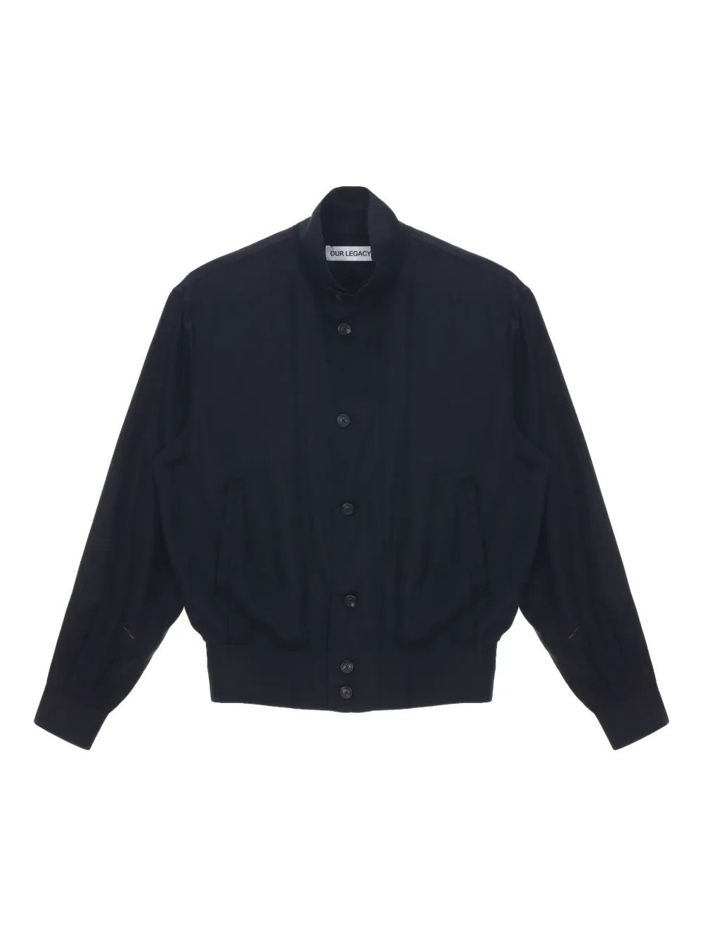 Our Legacy Buttoned Mock Bomber Jacket In Blue