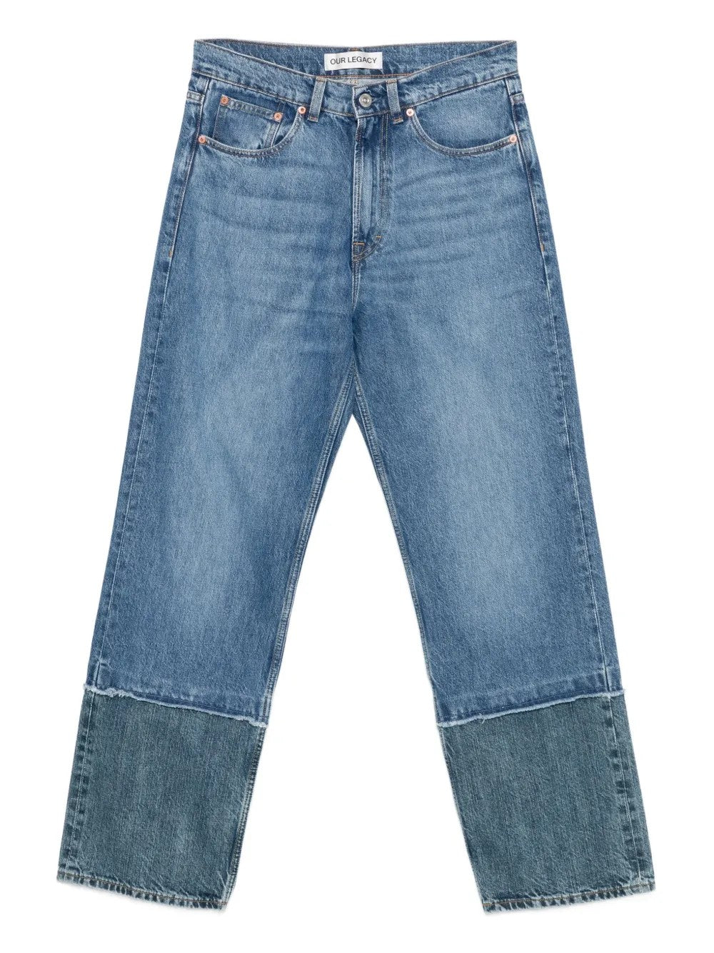 Our Legacy Wide Leg Relaxed Trousers In Denim In Blue