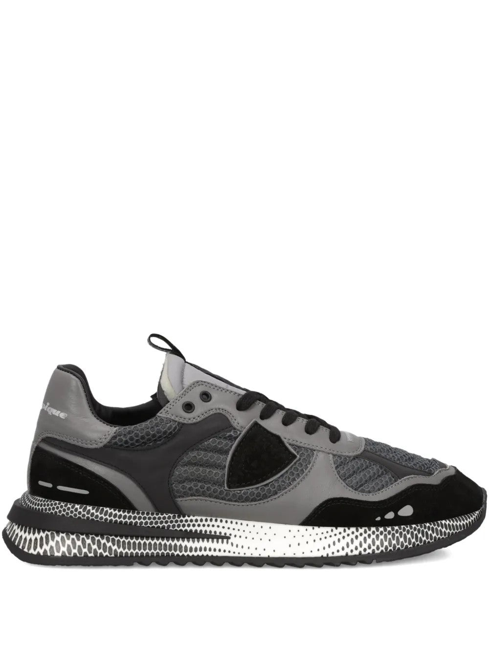 Philippe Model Casual Sneakers With Rubber Sole And Mesh In Gray